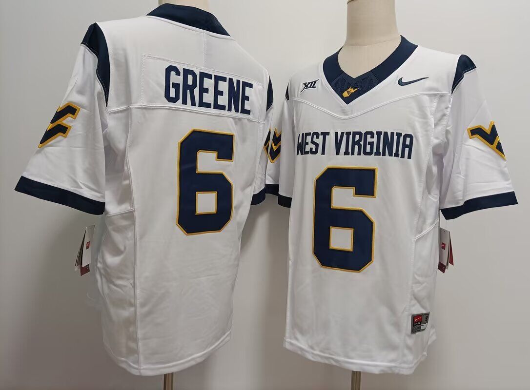 NCAA Men Mountaineering Team #6 Garrett Greene white nike jerseys